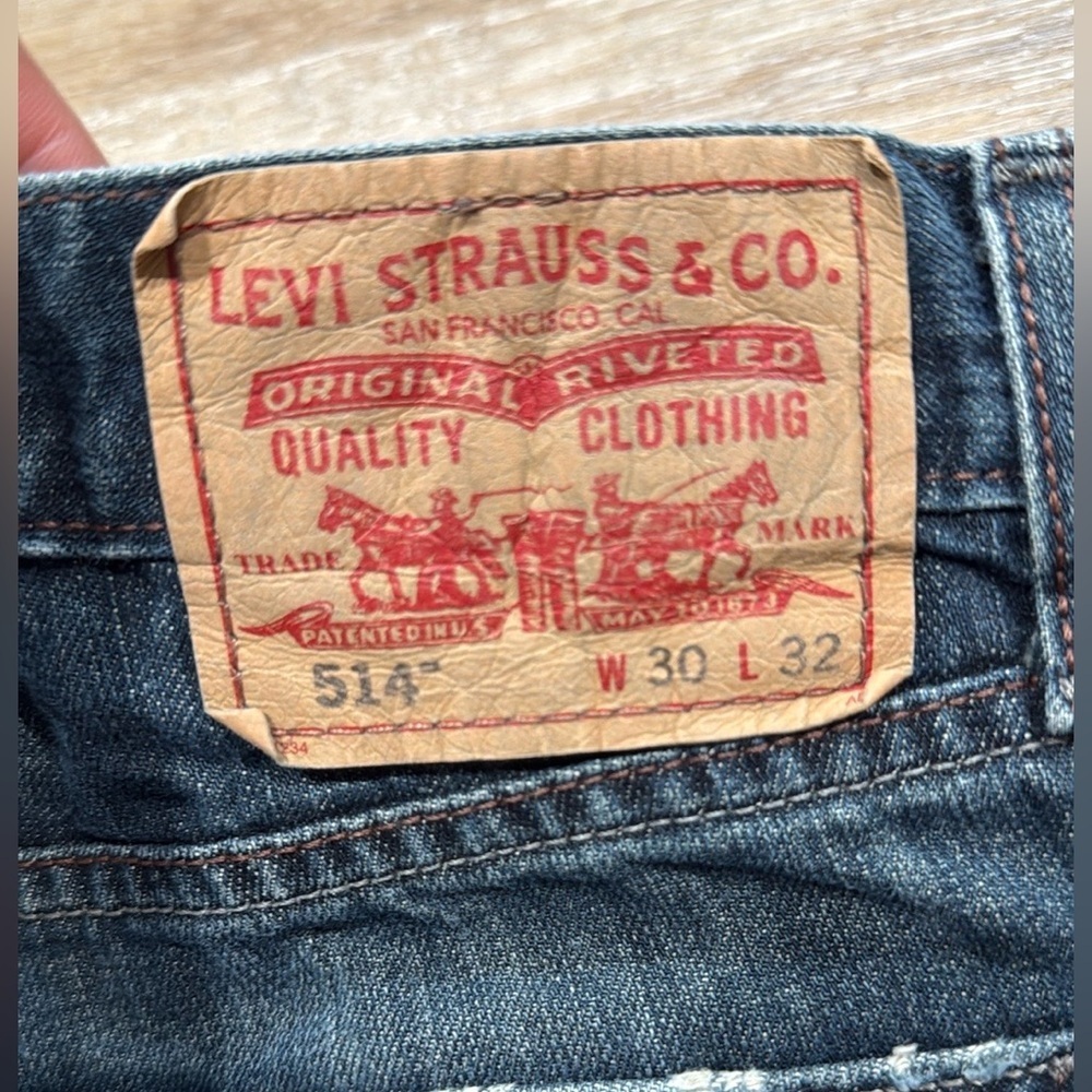Levi's Size W30/L32 Men's Slim Straight Jeans - Dark Blue - Picture 2 of 8
